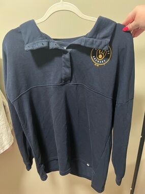 47 Brand Wyatt 1/4 Snap Pullover Milwaukee Brewers